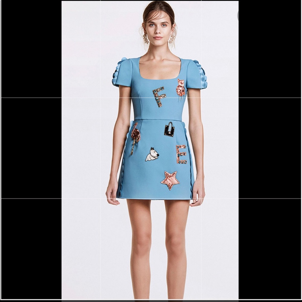 Iconic Elisabetta franchi A line dress with EF logo sz S